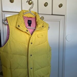 GAP Sunny Yellow Puffer Vest
